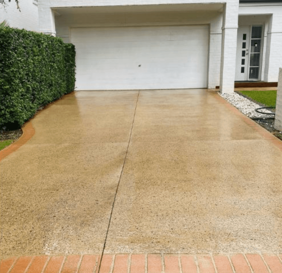 High-Pressure Driveway & Paving Cleaning — after